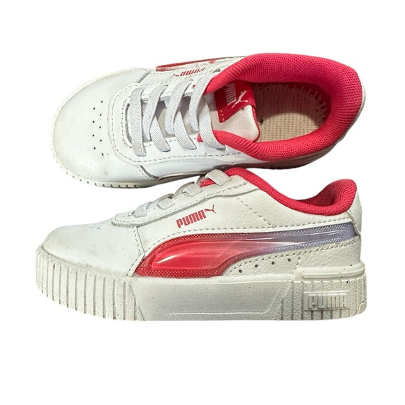 PUMA Carina 2.0 Jelly Fade Athletic Shoe / Toddler - White / Pink /Lavender Sz 7 - Picture 1 of 7